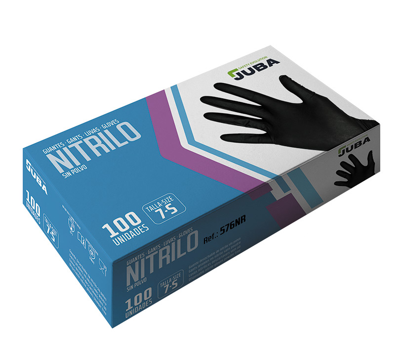 Gants en Nitrile Juba - 576NR JUBA Cartoncillo