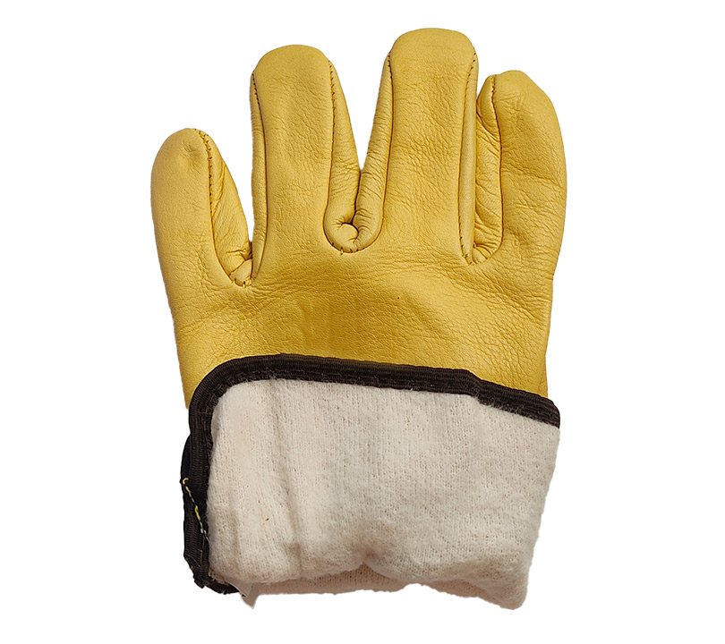 Par de guantes de piel amarillos 116 F, MORAN
