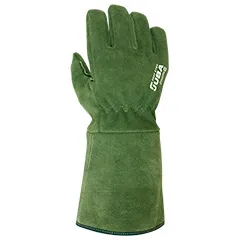 guante verde de obra