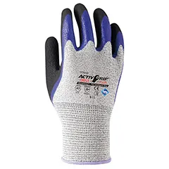 guante especializado para metalgrafica azul y gris