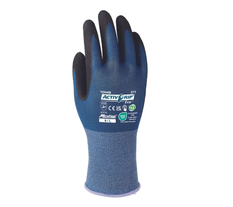 Nitrile Gloves Towa - AG571 ACTIVGRIP Dorso Nitrile Gloves Towa - AG571 ACTIVGRIP Dorso