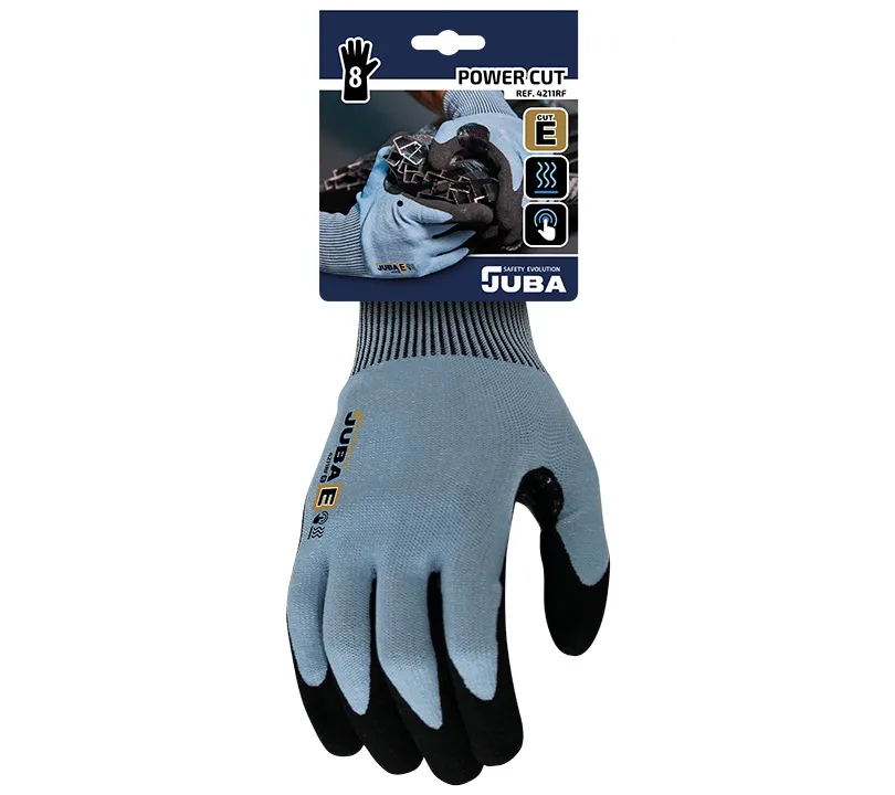 Guantes de nitrilo Juba - 4211RF POWER CUT Cartoncillo