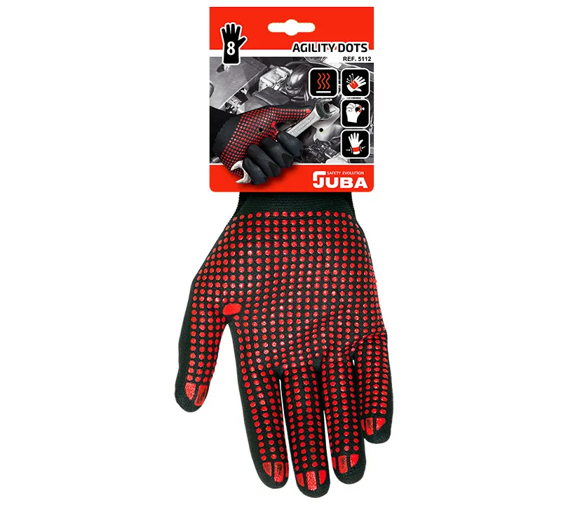 Guantes de nitrilo Juba - 5112 AGILITY DOTS Cartoncillo