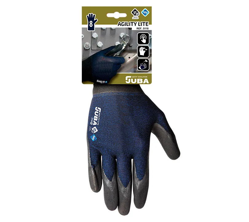 Guantes de nitrilo Juba - 5118 AGILITY LITE Cartoncillo