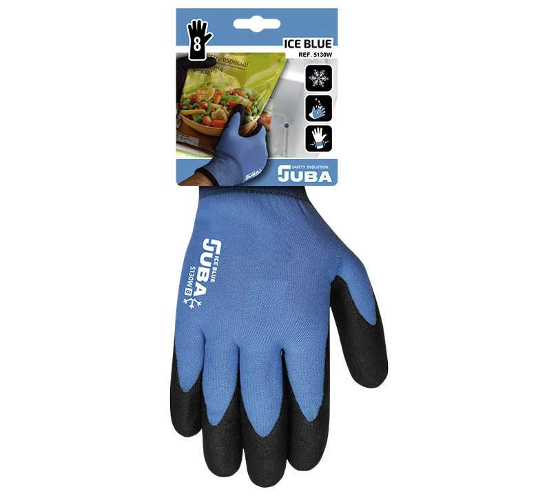 PVC Gloves Juba - H5130W ICE BLUE Cartoncillo