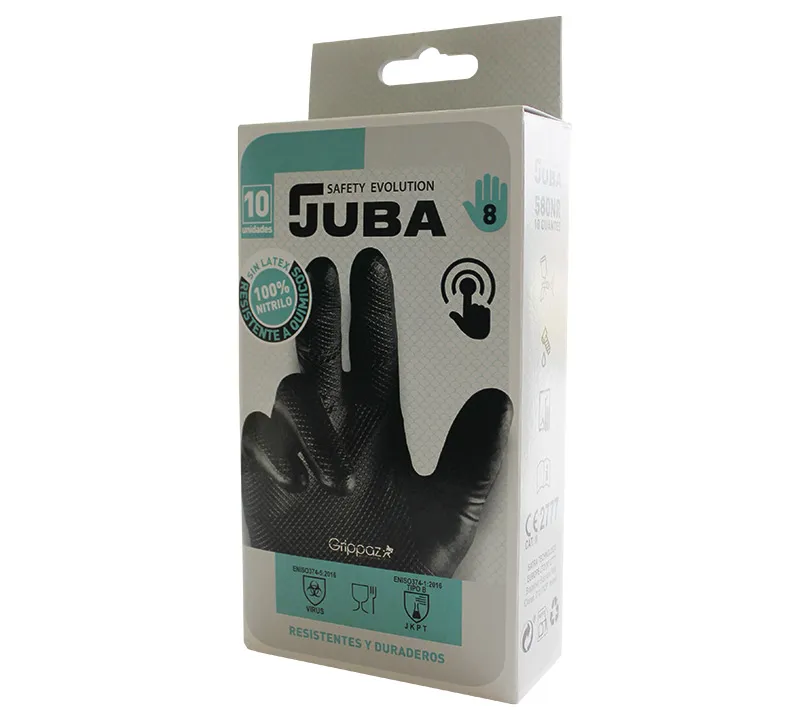 Nitrile Gloves GRIPPAZ® by JUBA® - H580NR GRIPPAZ Cartoncillo