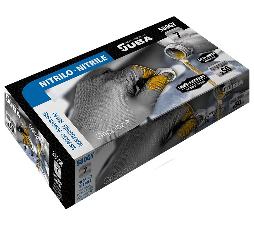 Gants en Nitrile GRIPPAZ® by JUBA® - 580GY GRIPPAZ Detalle