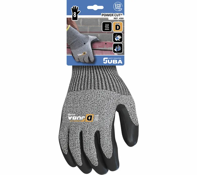 Gants en latex Juba - H4580 POWER CUT Detalle