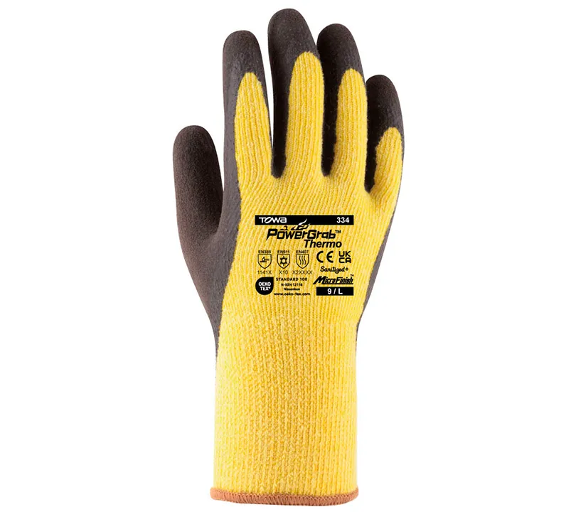 Gants en latex Towa - 334 POWER GRAB THERMO Dorso