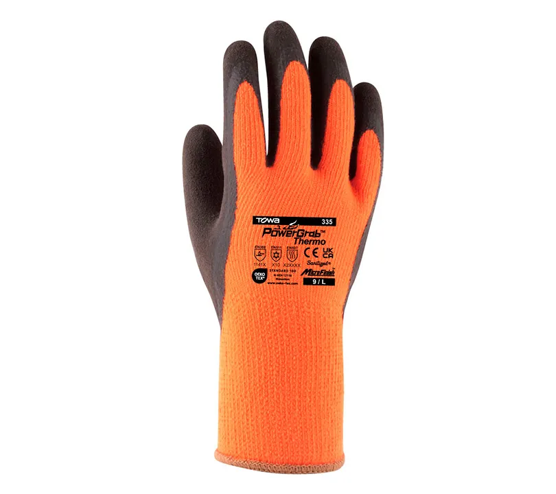 Gants en latex Towa - 335 POWER GRAB THERMO Dorso