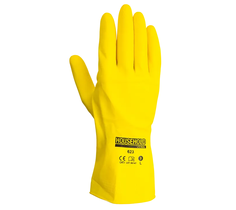 Latex Gloves Juba - 623 HOUSEHOLD Dorso