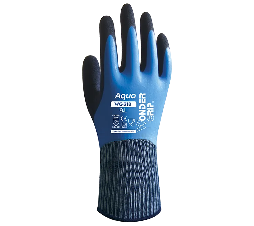 Guantes de látex Wonder Grip - HWG318 AQUA Dorso