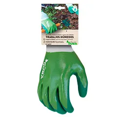 Guantes de nitrilo Juba - H5116FCV GARDEN guante para trabajos humedos verde